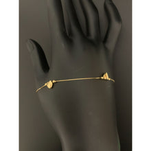 Load image into Gallery viewer, 18K Gold Bracelet 7.5 inches with Heart Charms 1.29 grams - Rafant
