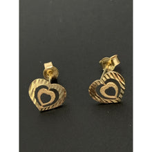 Load image into Gallery viewer, 18K Gold Earrings Stud Heart 1.10 grams - Rafant
