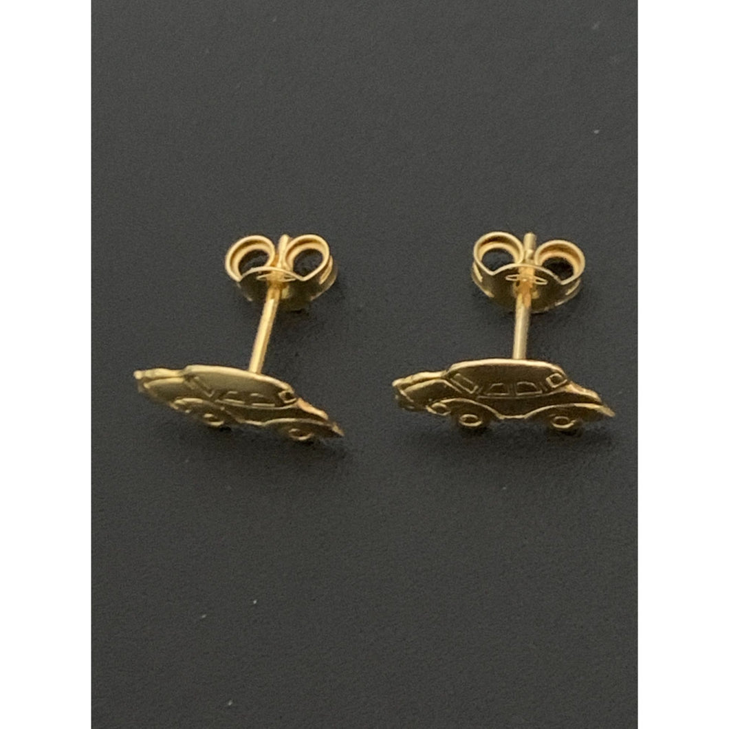 18K Gold Earrings Stud Car 1.47 grams - Rafant