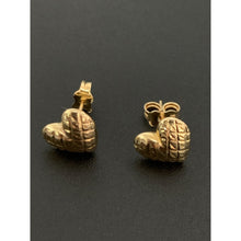 Load image into Gallery viewer, 18K Gold Earrings Stud Heart 1.62 grams - Rafant
