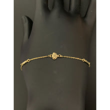 Load image into Gallery viewer, 18K Gold Bracelet Heart Bar Charms 7.25 inches 1.92 grams - Rafant
