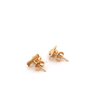 Load image into Gallery viewer, 18K Yellow Gold Earrings Heart Ribbon Earrings Drop 1.52 grams Small - Rafant
