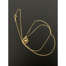 Load image into Gallery viewer, 18K Gold Necklace Chain 17.75 inches with Flower Pendant  1.65 grams - Rafant
