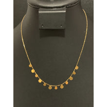 Load image into Gallery viewer, 18K Gold Necklace Chain 16 inches plus 2&quot; Discs Charms 0.90 grams - Rafant
