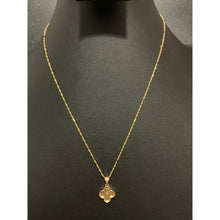 Load image into Gallery viewer, 18K Gold Necklace Chain 18 inches Clover Flower 1.90 grams - Rafant
