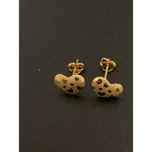 Load image into Gallery viewer, 18K Gold Necklace Chain 18 inches Heart Pendant with Earrings Set 1.41 grams - Rafant
