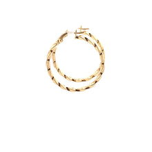 Load image into Gallery viewer, 18K Yellow Gold Earrings Hoops Spiral 1.19 grams - Rafant
