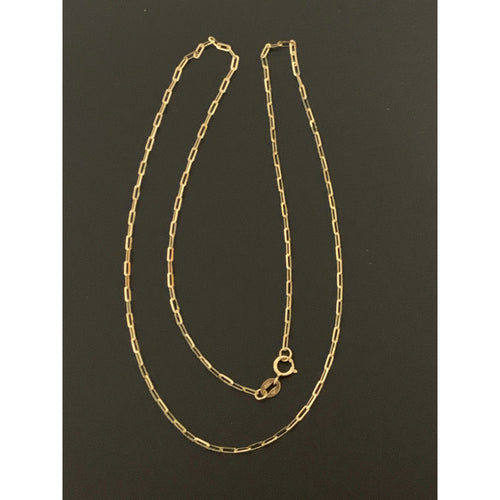 18K Gold Necklace Chain Paperclips 1.62 grams 18 inches - Rafant