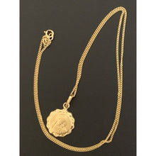 Load image into Gallery viewer, 18K Gold Necklace Chain 17.75&quot; with Jesus Christ Pendant 1.91 grams - Rafant
