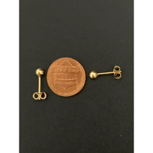 Load image into Gallery viewer, 18K Gold Earrings Stud Polished Balls Very Small 0.92 grams - Rafant
