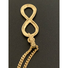 Load image into Gallery viewer, 18K Saudi Gold Necklace Curb Chain 17.75&quot; With Infinity Pendant - Rafant
