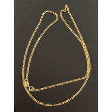 Load image into Gallery viewer, 18K Gold Necklace Chain Figaro No Pendant 17.75&quot; - Rafant
