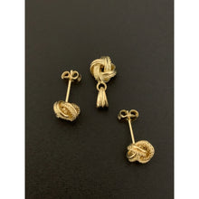 Load image into Gallery viewer, 18K Gold Earrings and Pendants Knot Set - Rafant
