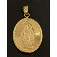 Load image into Gallery viewer, 18K Gold Pendant Religious Oval Mother Mary Jesus Christ 2.23 grams - Rafant
