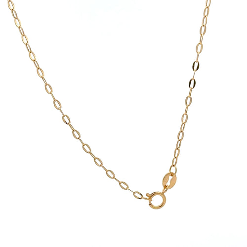 18K Gold Necklace Chain Cable Link 17.75 inches 0.80 grams - Rafant