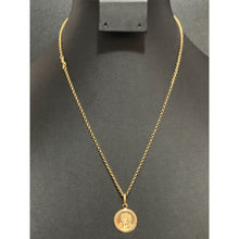 Load image into Gallery viewer, 18K Gold Necklace Chain 17.75 inches with Jesus Christ Pendant 2.35 grams - Rafant
