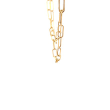 Load image into Gallery viewer, 18K Yellow Gold Necklace Chain Paperclip 1.36 grams Size 16 inches - Rafant
