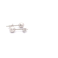 Load image into Gallery viewer, 18K White Gold Earrings Stud Ball Small 0.77 grams - Rafant
