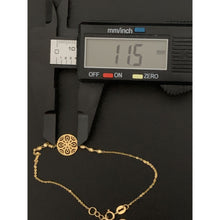 Load image into Gallery viewer, 18K Gold Bracelet Circle Round Bead Charms Size 6.5 inches plus 1 inch extensions - Rafant
