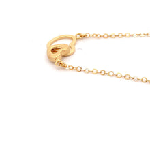 Load image into Gallery viewer, 18K Yellow Gold Necklace Cable Chain Heart Pendant Size 16.75 inches plus 1&quot; extension - Rafant
