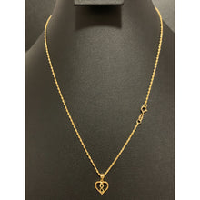 Load image into Gallery viewer, 18K Gold Necklace Chain 18 inches Heart Infinity Pendant 1.32 grams - Rafant
