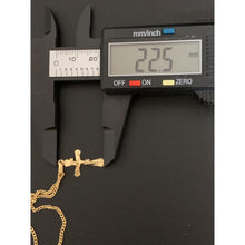 Load image into Gallery viewer, 18K Gold Necklace Chain 17.75 inches with Cross Jesus Christ Pendant 2.04 grams - Rafant
