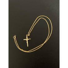 Load image into Gallery viewer, 18K Gold Necklace Chain 17.50 inches with Cross Pendant 1.57 grams - Rafant
