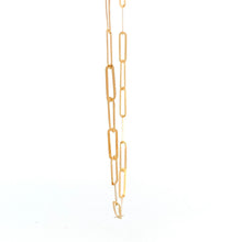 Load image into Gallery viewer, 18K Yellow Gold Necklace Chain Paperclip 1.22 grams 15.75 inches plus one inch extension - Rafant
