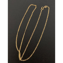 Load image into Gallery viewer, 18K Gold Necklace Chain Figaro No Pendant 17.75&quot; - Rafant
