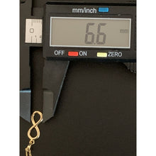 Load image into Gallery viewer, 18K Saudi Gold Necklace Curb Chain 17.75&quot; With Infinity Pendant - Rafant
