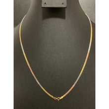 Load image into Gallery viewer, 18K Gold Necklace Chain Tricolor White Yellow Rose Gold 19.75 inches 3.49 grams - Rafant
