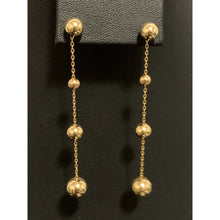 Load image into Gallery viewer, 18K Yellow Gold Earrings  Stud Balls Post Dangling - Rafant
