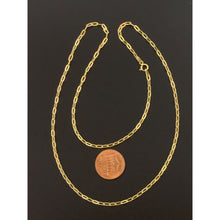 Load image into Gallery viewer, 18K Gold Necklace Chain Paper Clip Small Links 2.18 grams Size 19.50 inches - Rafant
