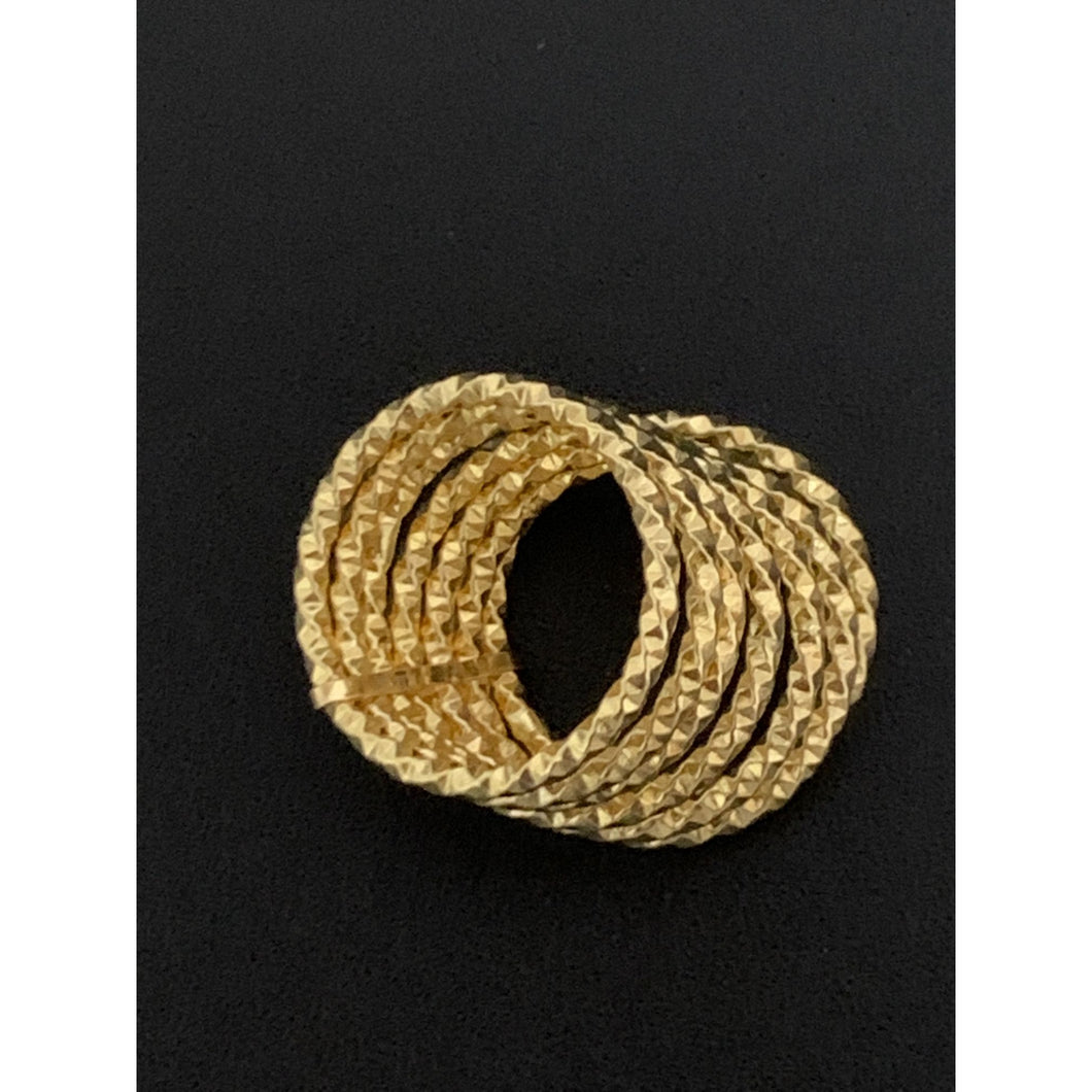 18K Gold Ring Seven Days 2.17 grams Size 5.75 - Rafant