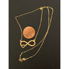 Load image into Gallery viewer, 18K Gold Necklace Chain Cable Link 16 inches Infinity - Rafant
