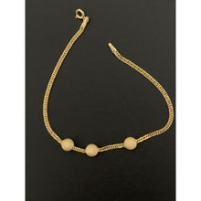 Load image into Gallery viewer, 18K Gold Bracelet Frosted Balls Size 7.5&quot; - Rafant
