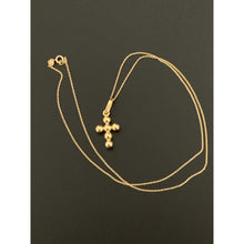 Load image into Gallery viewer, 18K Gold Necklace Chain 17.50&quot; with Cross Pendant 1.98 grams - Rafant
