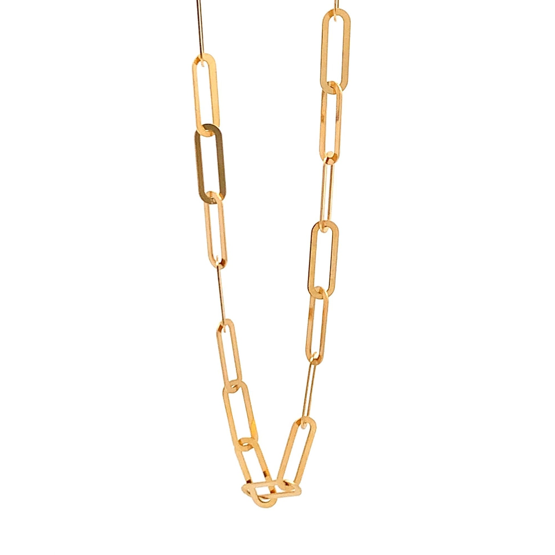 18K Yellow Gold Bracelet Paperclip Link 1.72 grams 7 inches - Rafant