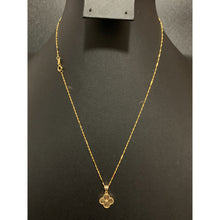 Load image into Gallery viewer, 18K Gold Necklace Chain 18 inches Clover Flower 1.90 grams - Rafant
