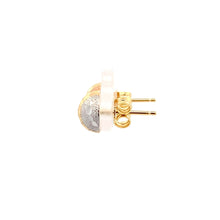 Load image into Gallery viewer, 18K Gold Earrings Stud Tricolor White Yellow Rose Gold 1.22 grams - Rafant
