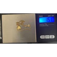 Load image into Gallery viewer, 18K Gold Bracelet Rolo Chain 7.5 inches with Puffed Heart Charm 1.51 grams - Rafant
