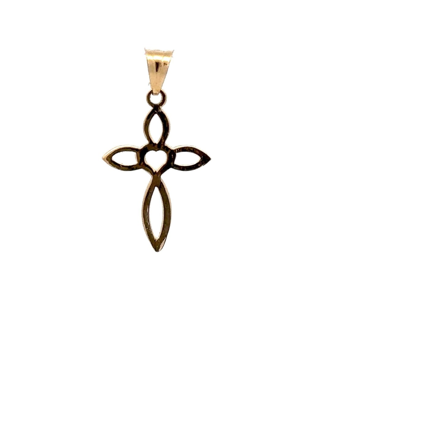 18K Gold Pendant Cross Religious 0.49 grams - Rafant