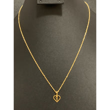 Load image into Gallery viewer, 18K Gold Necklace Chain 18 inches with Heart Infinity Pendant Small 1.34 grams with Defects Chain Has Kinks - Rafant
