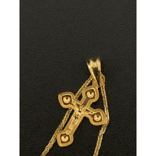 Load image into Gallery viewer, 18K Gold Necklace Chain 20 inches with Cross Pendant 1.73grams - Rafant
