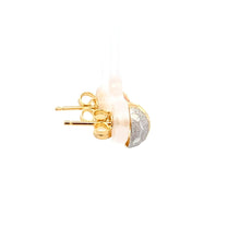 Load image into Gallery viewer, 18K Gold Earrings Stud Tricolor White Yellow Rose Gold 1.22 grams - Rafant
