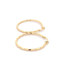 Load image into Gallery viewer, 18K Yellow Gold Earrings Hoops Spiral 1.37 grams - Rafant
