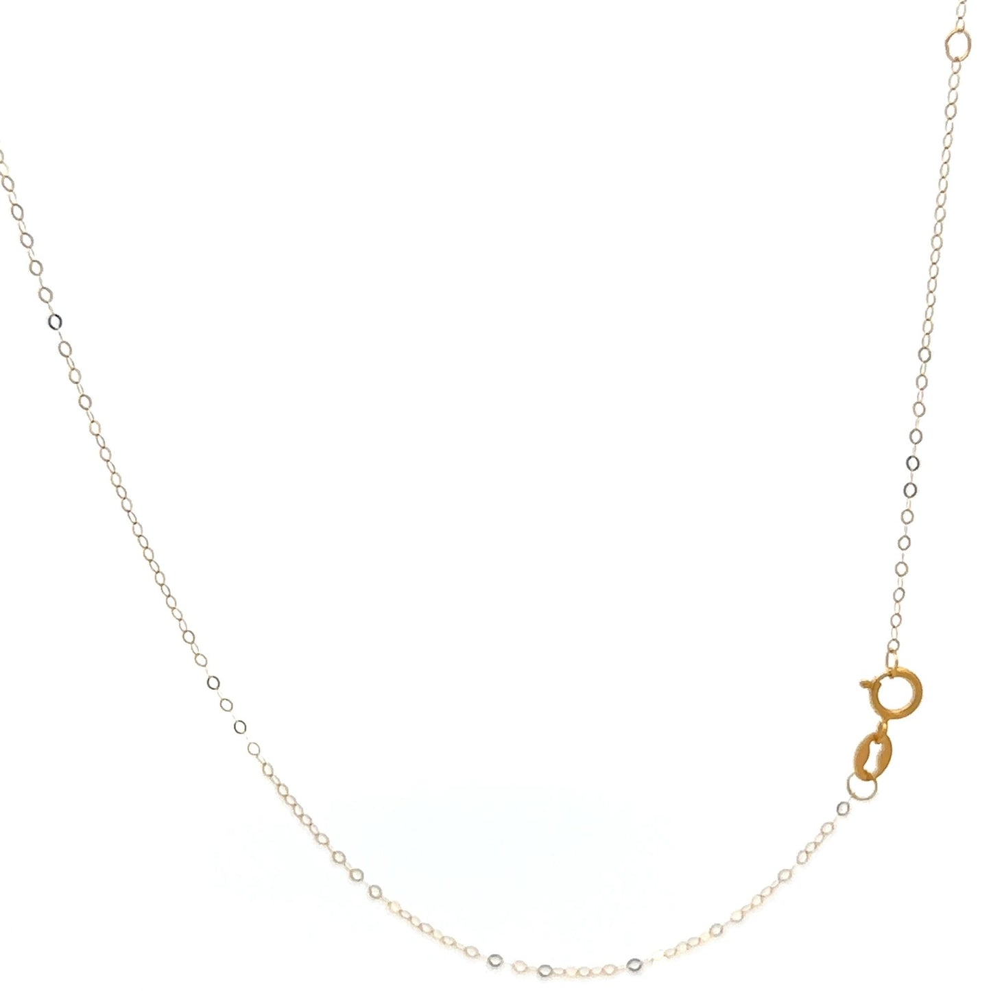 18K Gold Necklace Chain Cable Link Star Pendant 1.37 grams - Rafant
