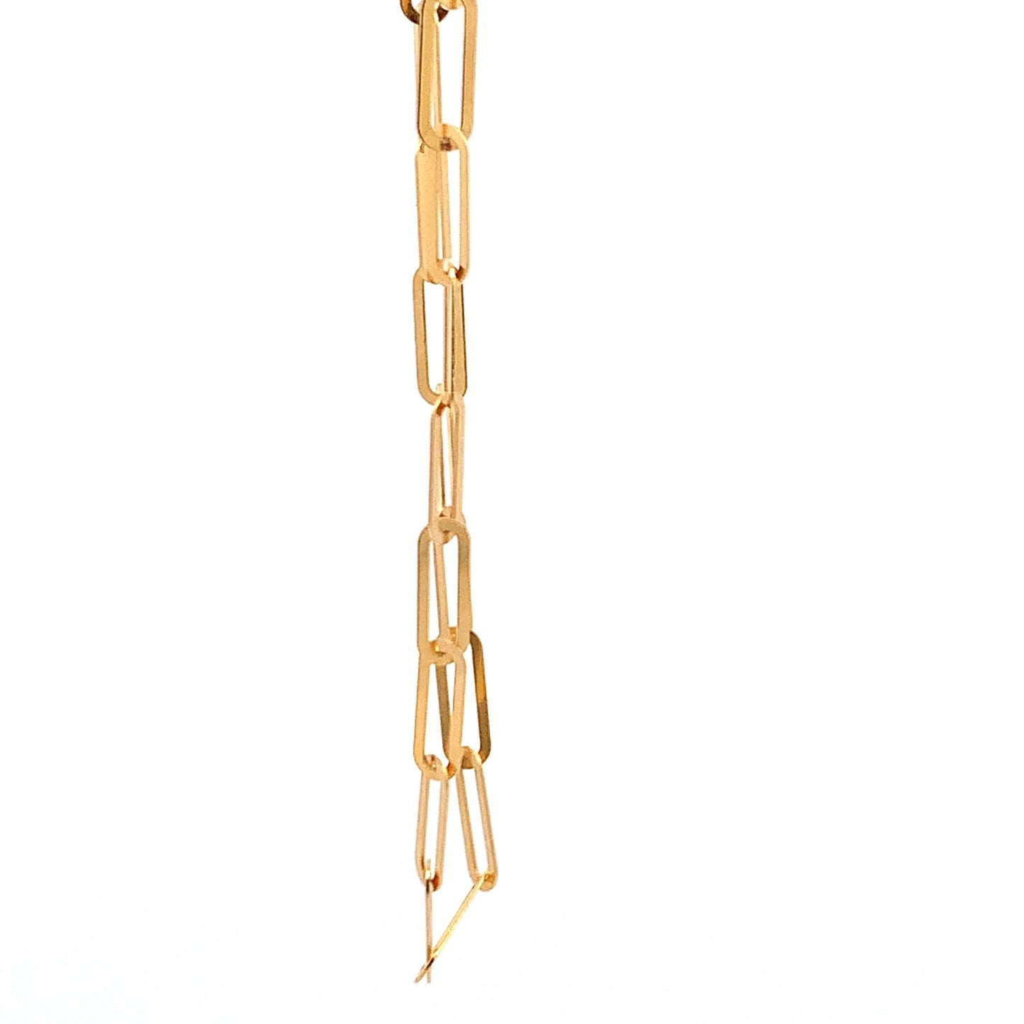 18K Yellow Gold Bracelet Paperclip Link 1.72 grams 7 inches - Rafant