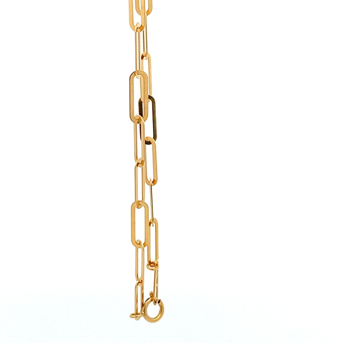 18K Yellow Gold Bracelet Paperclip Link 1.72 grams 7 inches - Rafant