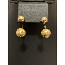 Load image into Gallery viewer, 18K Gold Earrings Post Dangle Balls 2.58 grams - Rafant
